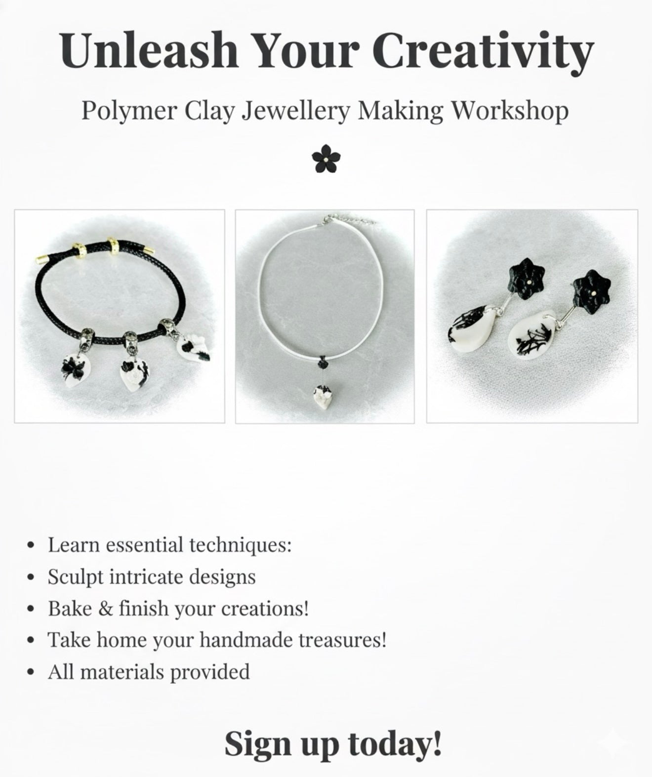 Mono tone jewellery workshop