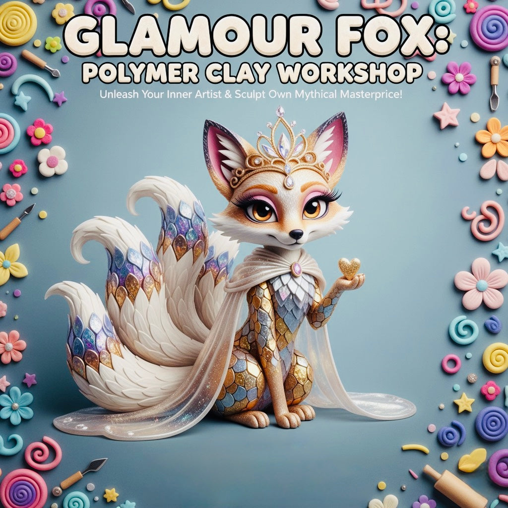 A074. Glamour Fox Polymer Clay Workshop