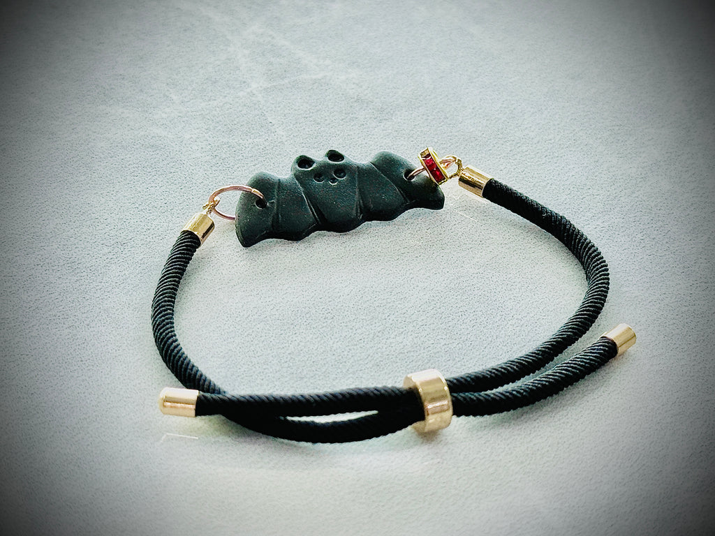 A058. Halloween BoOo Bracelet (bat)